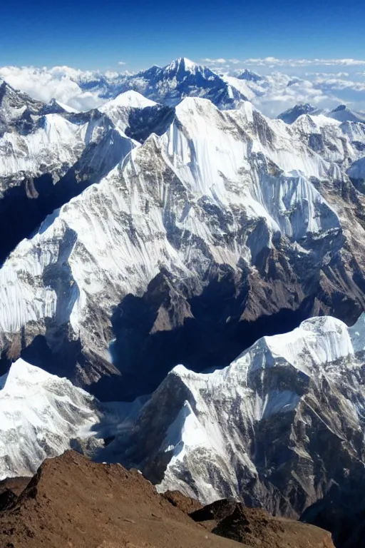 Prompt: view from the top of mount everest