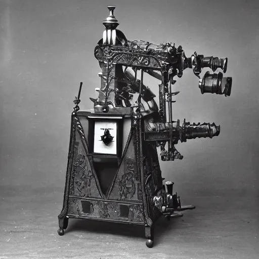 Image similar to photography of a victorian shark machine