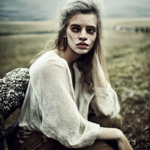 Prompt: Portrait by Alessio Albi