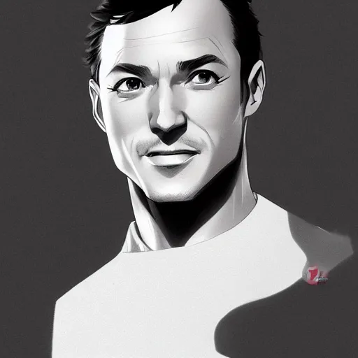 Image similar to An anime portrait of Gene Kelly, by Stanley Artgerm Lau, WLOP, Rossdraws, James Jean, Andrei Riabovitchev, Marc Simonetti, and Sakimichan, tranding on artstation