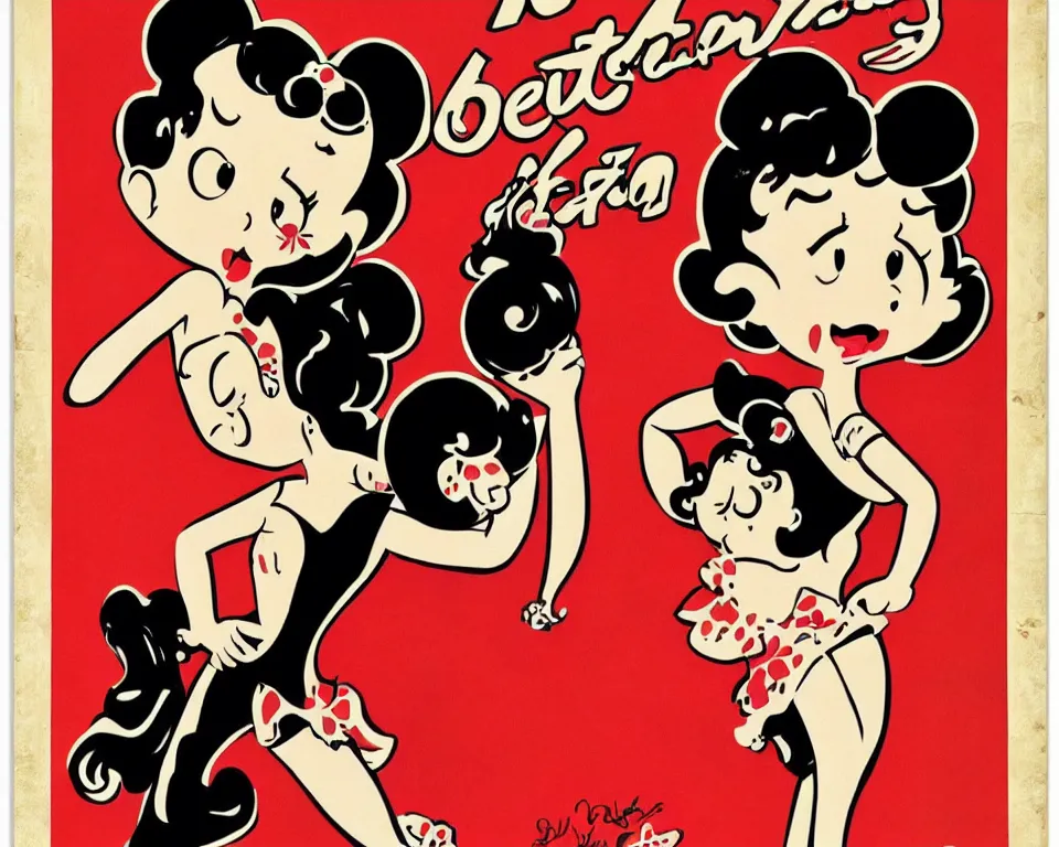 Image similar to vintage Betty Boop poster