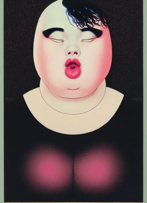 Image similar to portrait cute fat woman by shusei nagaoka kaws, david rudnick, takato yamamoto, airbrush on canvas pastell colors cell shaded 8 k