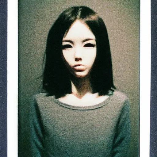 Image similar to polaroid of anime girl face shot cute by Tarkovsky