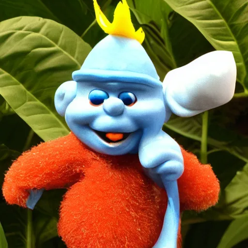 Prompt: papa papaya smurf