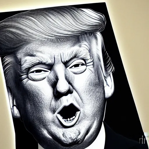 Image similar to donald trump portrait by sakimichan