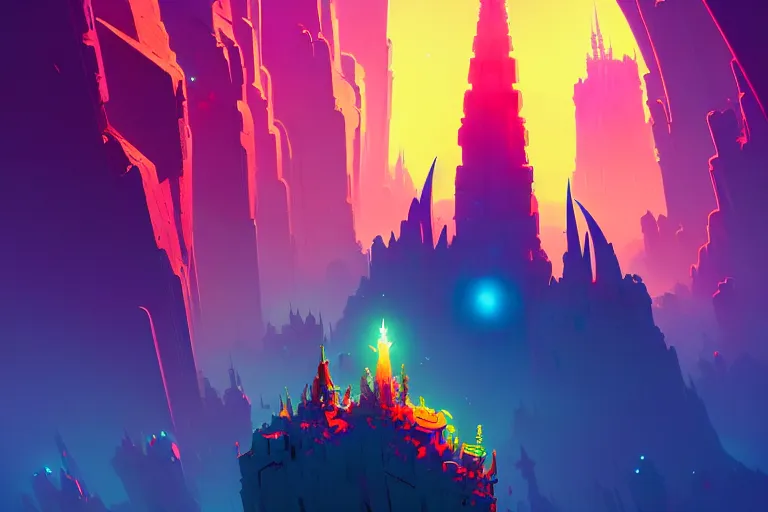 Image similar to the spire has reached unimaginable heights up amongst the clouds and angels, beautiful detailed, cinematic, strong lighting, hi - fructose art magazine, by anton fadeev and paul lehr and david heskin and josan gonzalez, 8 k