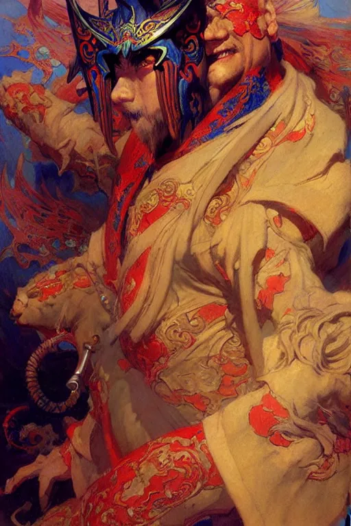 Image similar to fantasy, monster, character design, ming dynasty, colorful, painting by gaston bussiere, craig mullins, j. c. leyendecker