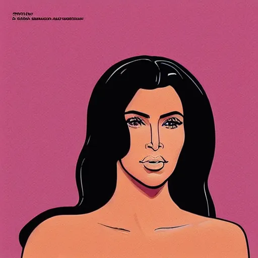 Image similar to “ kim kardashian retro minimalist portrait by jean giraud, moebius starwatcher comic, 8 k ”