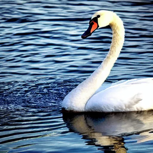 Image similar to a swan with blue feather, photo in national geographic