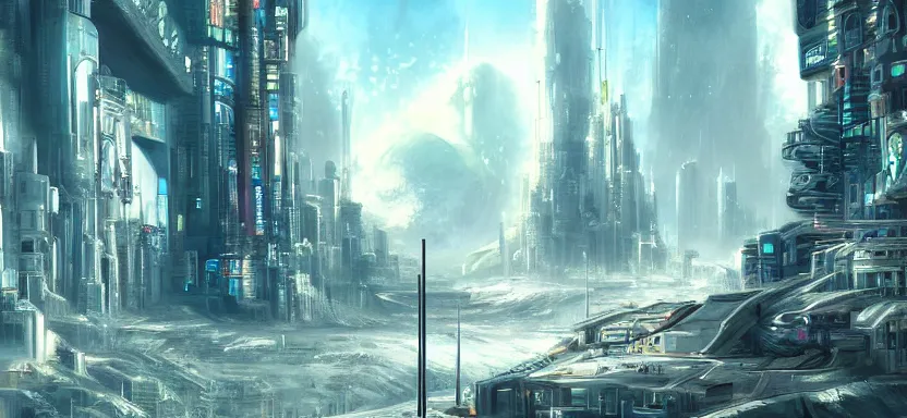 Prompt: beautiful masterpiece painting of a futuristic city on the moon, cyberpunk, by juan ortiz 8k,