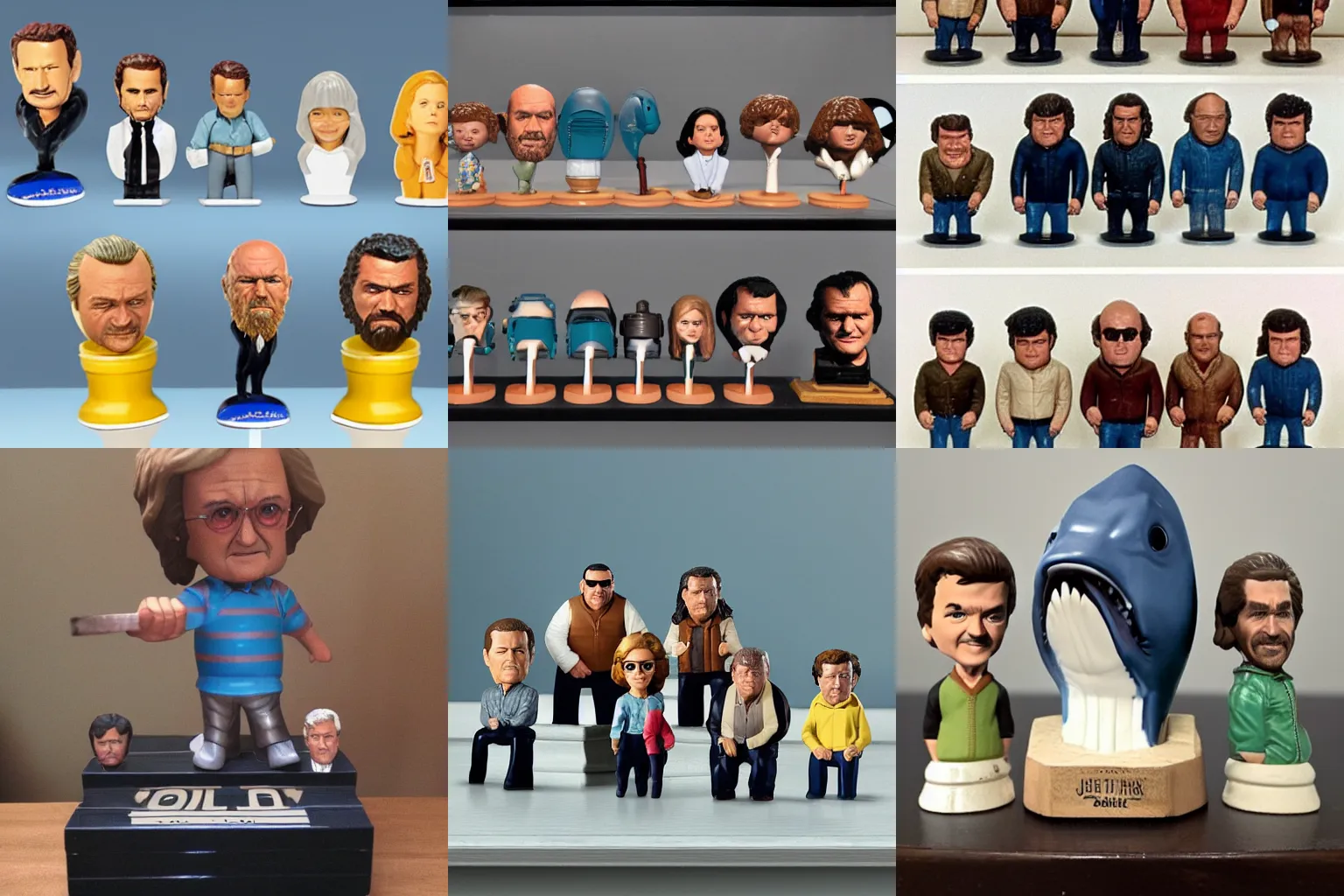 Prompt: Bobble head collection from the movie Jaws