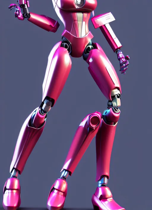 Image similar to Helen Parr as the transformer arcee, android heroine, robot girl, 3d model, curvy, octane render, many intricate details, artstation trending, conceptart.com, official media