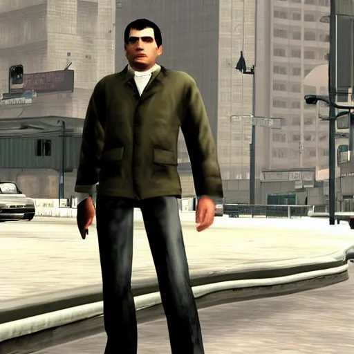 Prompt: a photo of claude speed ( from gta 3 )