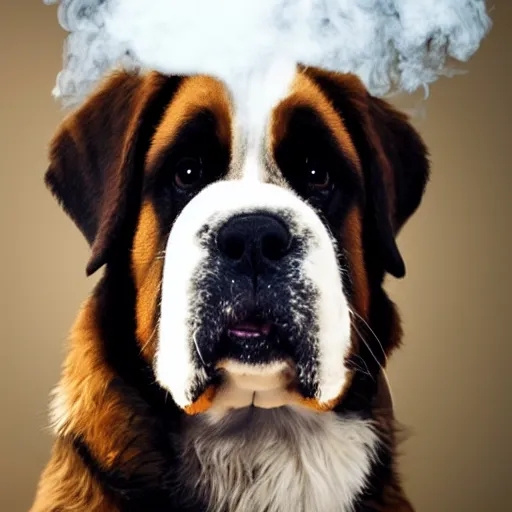 Image similar to Saint Bernard vaping