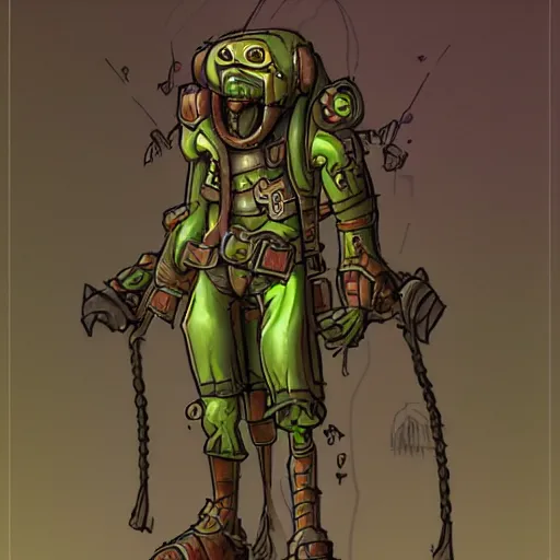 Prompt: goblin engineer, cyberpunk