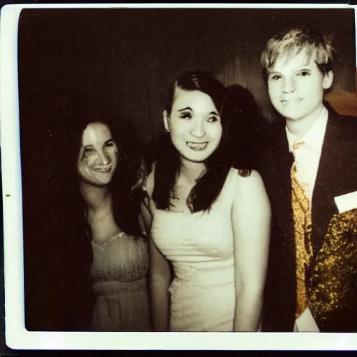 Image similar to polaroid photo of high school prom night