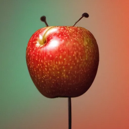 Prompt: a super realistic studio quality photo of an ant eating an apple, true to life, soft lighting