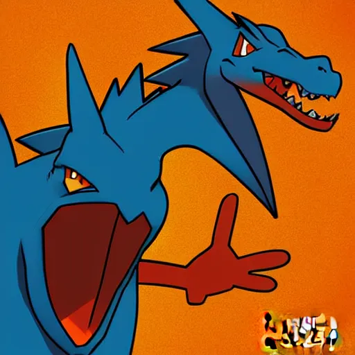 Image similar to digital art charizard high quality