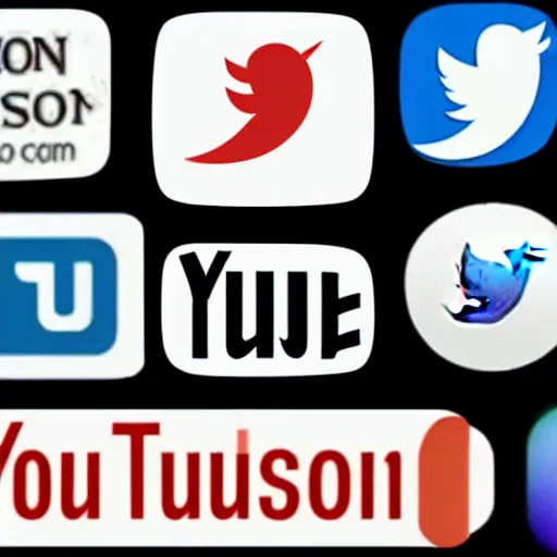 Image similar to Fusion between the Youtube and Twitter logo