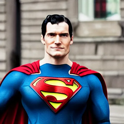 Prompt: A portrait still of superman in Dublin City Ireland