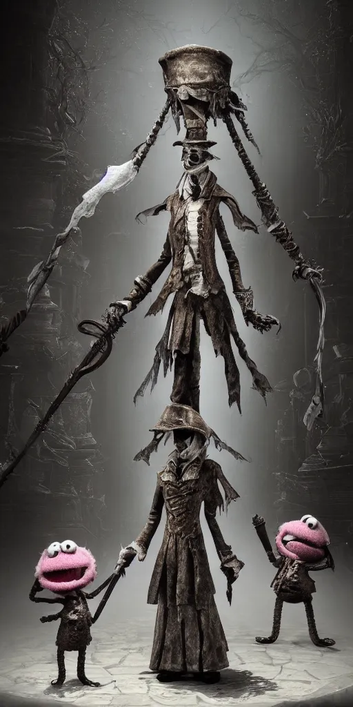 Prompt: bloodborne muppet Mergo's Wet Nurse