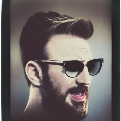 Image similar to polaroid of chris evans