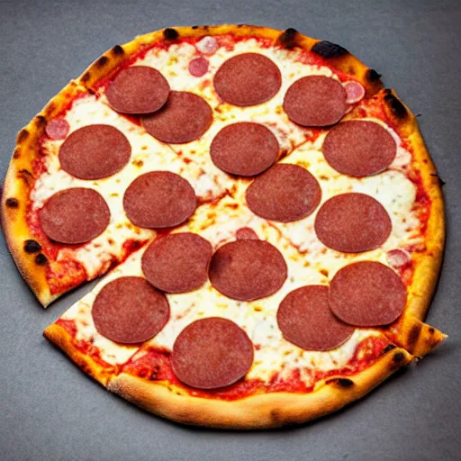 Image similar to a pizza with prompt thieves spelled out in pepperoni