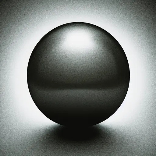 Image similar to centered rule of thirds 5 0 mm film still of a silver sphere orb, 3 d render octane, portrait, sharp focus