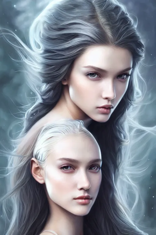 Image similar to a photorealistic painting of an attractive young girl, partially clothed in ethereal armor emitting psychic powers, beautiful bone structure, perfectly proportioned face, perfect eyes, intricate, elegant, highly detailed, hyper detailed, trending on tumblr, by artgerm, by loish, fantasy scene, fantasy aesthetic, trending on Artstation