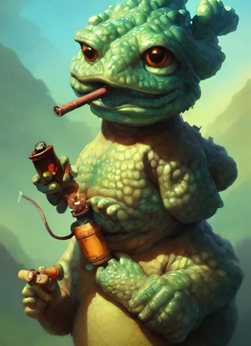 Prompt: cute kappa smoking a pipe, subsurface scattering, by jesper ejsing, justin gerard, tomasz alen kopera, cgsociety and fenghua zhong, highly detailed, rim light, cinematic lighting, illustration, art, octane render, very coherent, cinematic, hyper realism, high detail, octane render, 8 k