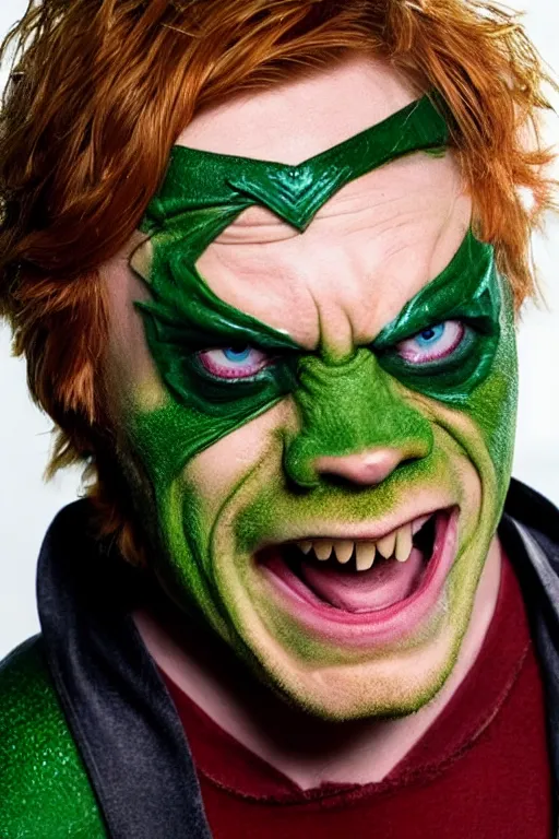 Image similar to Rupert Grint as The Green Goblin