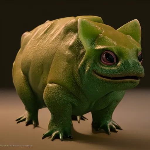 Prompt: hyperrealistic bulbasaur, stunning 3 d render inspired by istvan sandorfi & greg rutkowski & mike judge, perfect symmetry, dim volumetric cinematic lighting, 8 k octane comprehensive render, extremely mega hyper - detailed and lifelike attributes & atmosphere, intricate, realistic flesh texture, masterpiece, artstation, stunning,