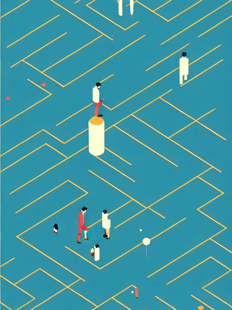 Image similar to ( ( logo for a research lab that studies distraction ) ), tatsuro kiuchi, victo ngai, kilian eng, hiroshi nagai, minimalist, vector art, popular on behance, [ [ award winning ] ]