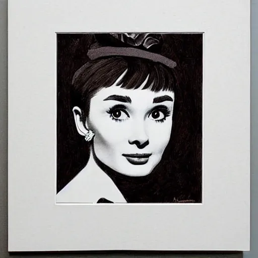 Prompt: audrey hepburn art by leonardo da vinci