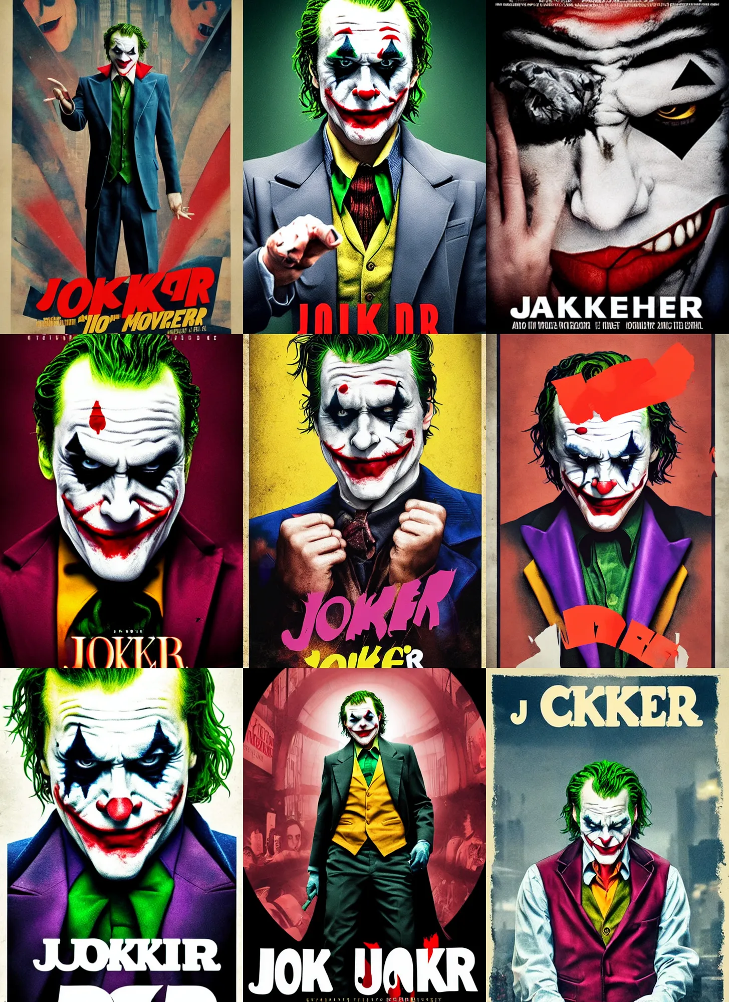 Prompt: Joker, movie poster