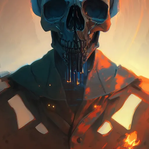 Prompt: a skull face monster minimalist, cyberpunk, behance hd by jesper ejsing, by rhads, makoto shinkai and lois van baarle, ilya kuvshinov, rossdraws global illumination ray tracing hdr radiating a glowing aura