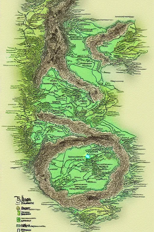 Prompt: evolution map of hobbit, line by eric - anthony johnson, sketch by jacqueline e, color by bo feng lin