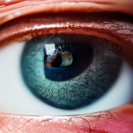 Prompt: hyperrealisim close up of detailed human eye within a human eye, hyperrealistic, ray tracing, octane render, super deatailed, 4 k hd