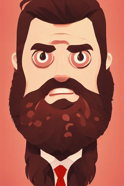 Image similar to face icon stylized minimalist portrait of a respectable dignified 3 0 ish pentecostal preacher with kind eyes and red beard and hair, loftis, cory behance hd by jesper ejsing, by rhads, makoto shinkai and lois van baarle, ilya kuvshinov, rossdraws global illumination