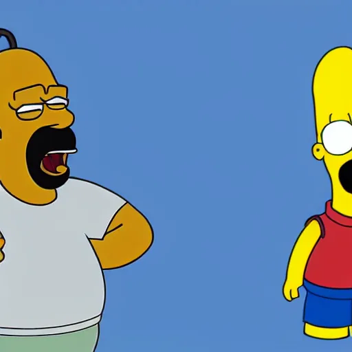 Prompt: a fusion between kanye west and homer simpson, 3 d animation.