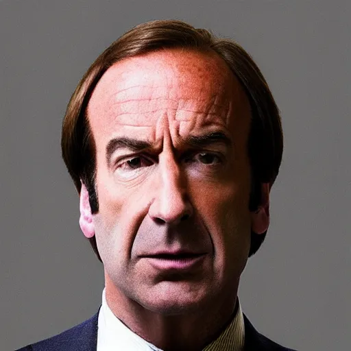 Image similar to zoomed in cameraphone photo low resolution saul goodman selfie