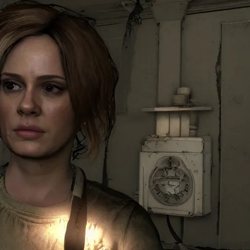 Image similar to an in-game screenshot of Adele as Marguerite Baker in Resident Evil 7
