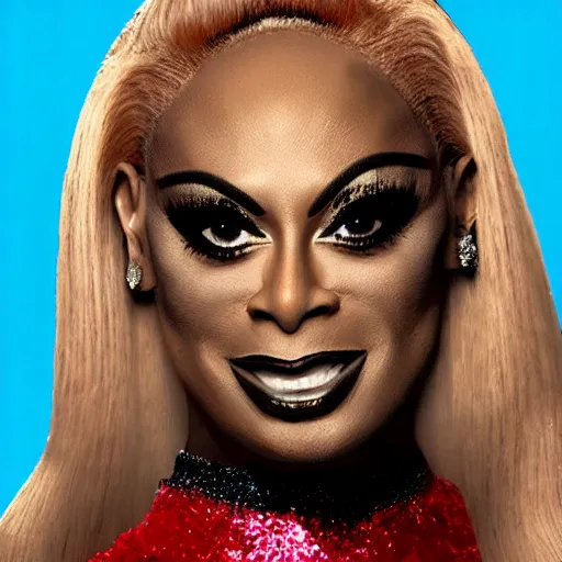 Image similar to ben shapiro in drag on ru paul's drag race