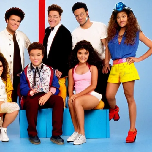 Prompt: tv show saved by the bell in the year 2022.