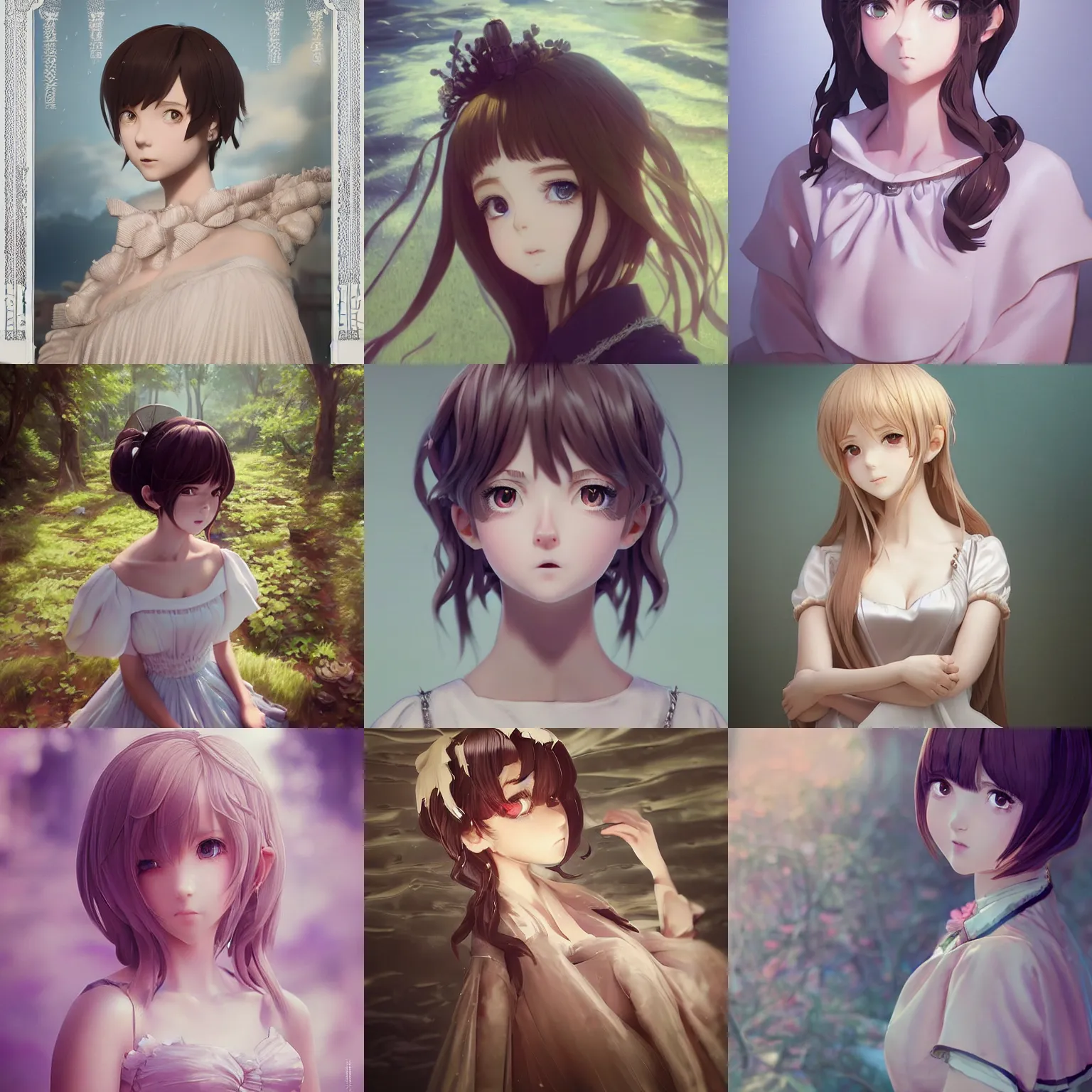 Prompt: instagram photo. insanely detailed. by wlop, ilya kuvshinov, krenz cushart, greg rutkowski, pixiv. zbrush sculpt, octane, maya, houdini, vfx. a gorgeous young anime cg gentle girlish feminine sissy boy with long hairstyle in princess dress, in luxury advertisement. cinematic dramatic atmosphere, sharp focus, volumetric lighting