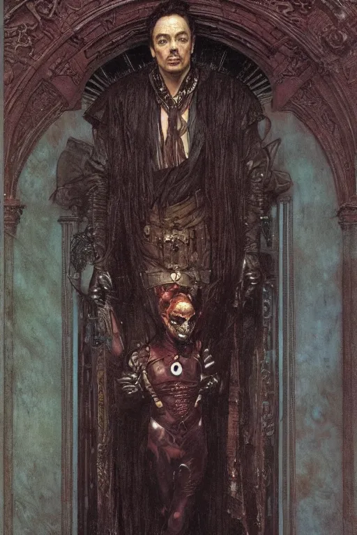 Image similar to full length portrait of udo kier as the nighcrawler by lawrence alma tadema awrence alma tadema, rick berry, norman rockwell, jason fabok. greg staples, nc wyeth, jack kirby