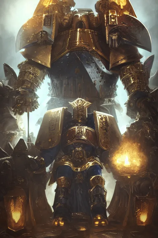 Image similar to queen portrait heros warhammer 4 0 k horus heresy fanart - the primarchs emperor by johannes helgeson animated with vfx concept artist & illustrator global illumination ray tracing hdr fanart arstation zbrush central hardmesh 8 k octane renderer comics stylized