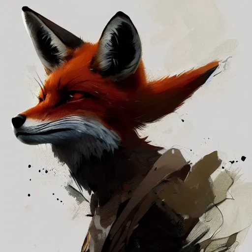 Prompt: concept art of a fox, highly detailed painting by dustin nguyen, akihiko yoshida, greg tocchini, greg rutkowski, cliff chiang, 4 k resolution, trending on artstation, 8 k