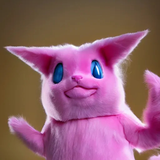 Image similar to national geographic professional photo of wigglytuff, award winning