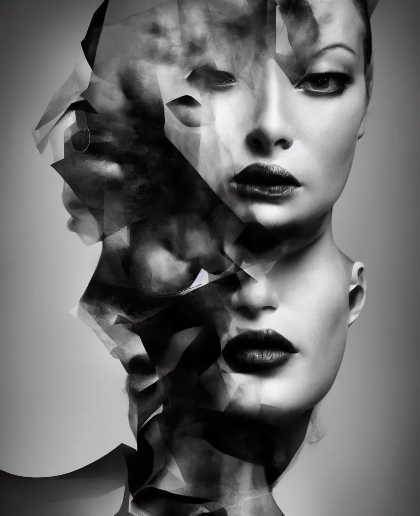 Prompt: portrait of a woman by ingrid baars, high contrast, photography, dark, portrait, monochromatic, 8 k